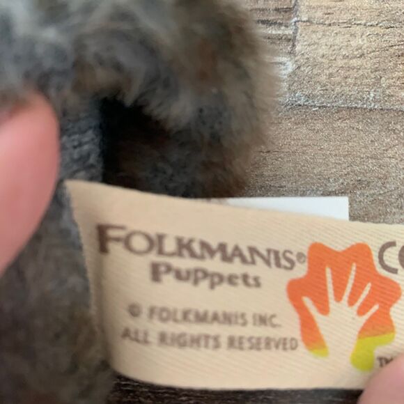 Folkmanis 7" Brown White Little Cat Kitten Stuffed Animal Plush Hand Puppet EUC - Picture 7 of 14